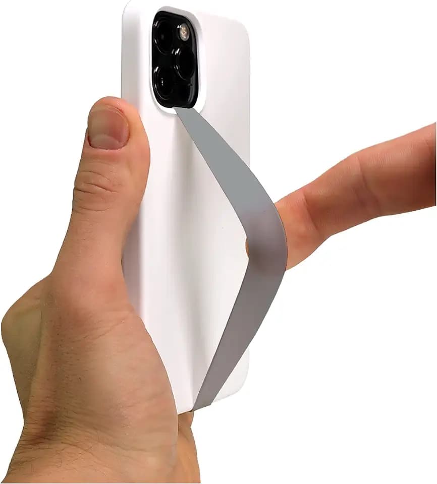 Silicone Elastic Phone Grip Strap, Slim Phone Holder and Grip for Hand, Discreet and Light