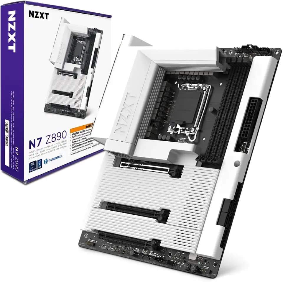 NZXT N7 Z890 - Intel Z890 LGA 1851 ATX Motherboard - White