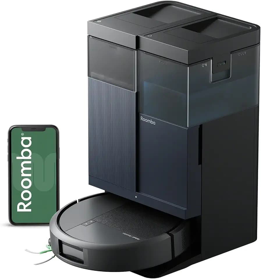 iRobot Roomba 415X Robot Vacuum & Mop Combo, 2.3X Suction, 90 Days Self-Emptying, Multifunction Dock Self-Cleaning & Hot Dry, Smart Obstacle Avoidance, Lifting Spinning Mops, Ideal for Pet Hair