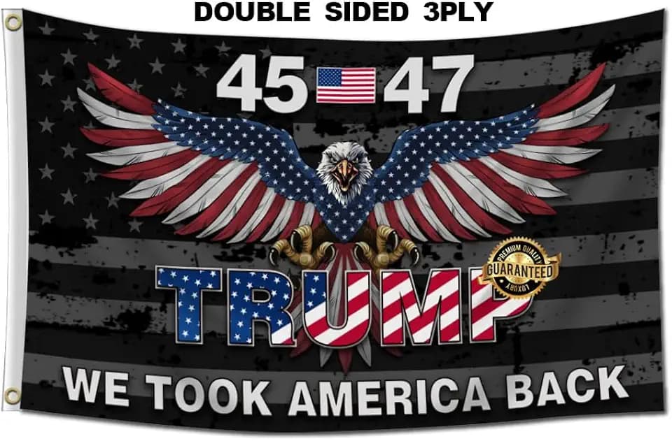 Trump Flags 3x5 Outdoor Made in USA-Double Sided 3 Ply