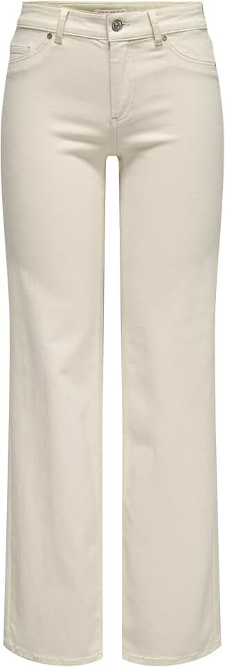 ONLY Female Straight-Fit Jeans ONLBLUSH Mittlere Taille Gerade geschnitten Jeans