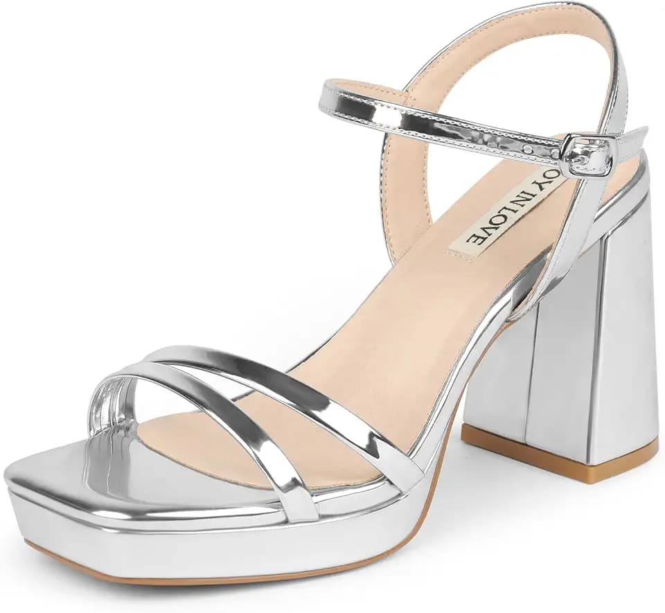 JOY IN LOVE Platform Sandals Women Chunky Block Heels