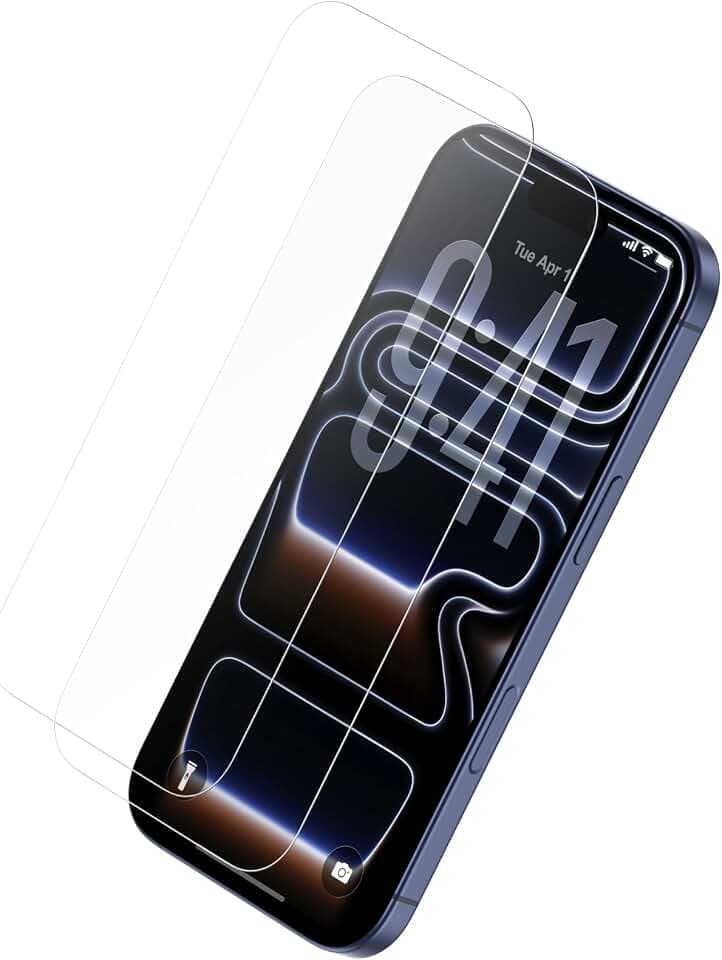 Belkin ScreenForce TemperedGlass Screen Protector for iPhone 17 Pro Max, Scratch-Resistant Impact Protection w/Included Easy Align Tray for Bubble Free Application, Recycled Glass - 2 Pack