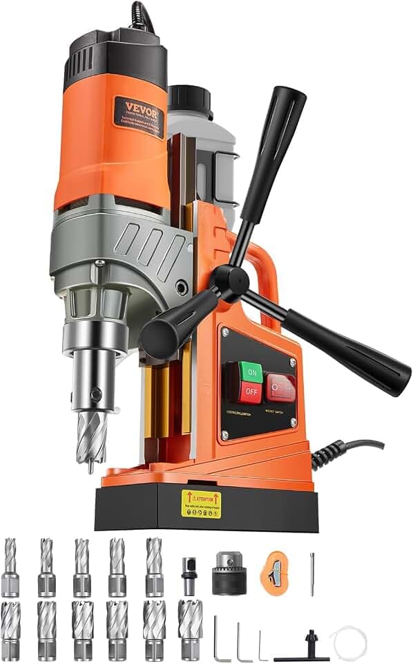 VEVOR Mag Drill Press 1300W 1.57" Boring Diameter 2922lbf Magnetic Drill