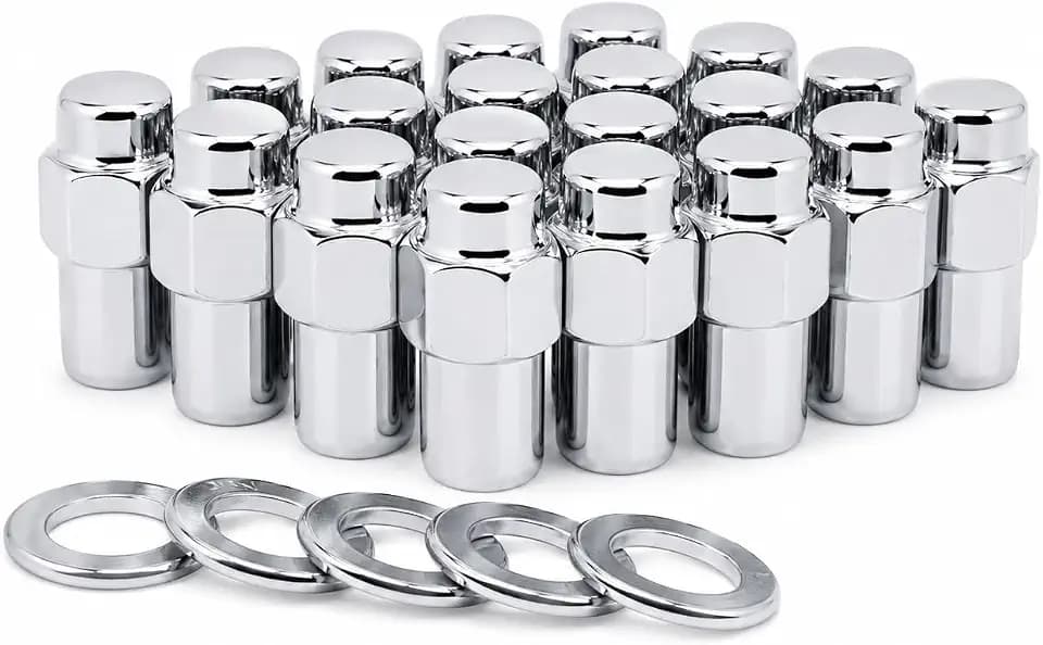 Cragar Standard Mag Lug Nut 1/2"-20 with Offset Washer Set of 24 Pcs