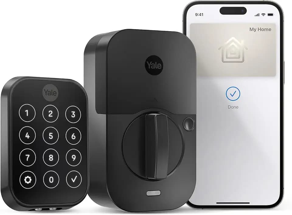Yale Assure Lock 2 Plus Apple Home Keys Deadbolt with Wi-Fi, Black Suede