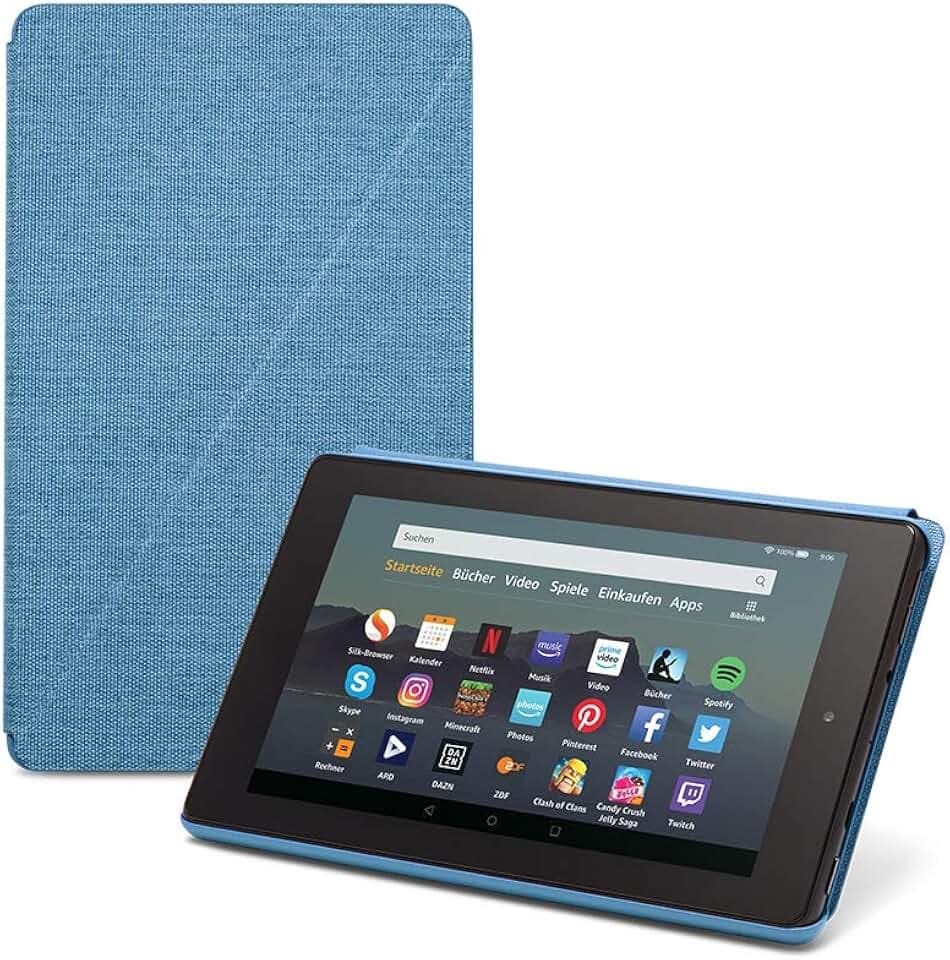 Hülle für Fire 7-Tablet, kompatibel mit der 9. Generation (2019), Dunkelblau