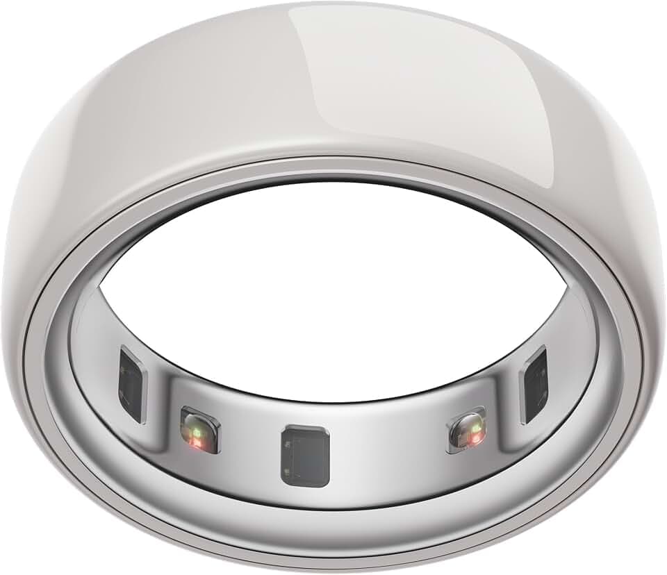 Oura Ring 4 Ceramic – Cloud – Größe 9 – Smart Ring – Bestimme Deine Größe vor dem Kauf