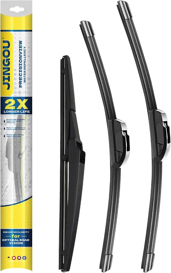 Wiper Blades,24"/18"/14" Windshield Wipers Set,Compatible with 2013-2016 Mazda CX-5/2007-2012 Hyundai Santa Fe,Front and Back Automotive Replacement Windshield Wiper blades(Pack of 3)