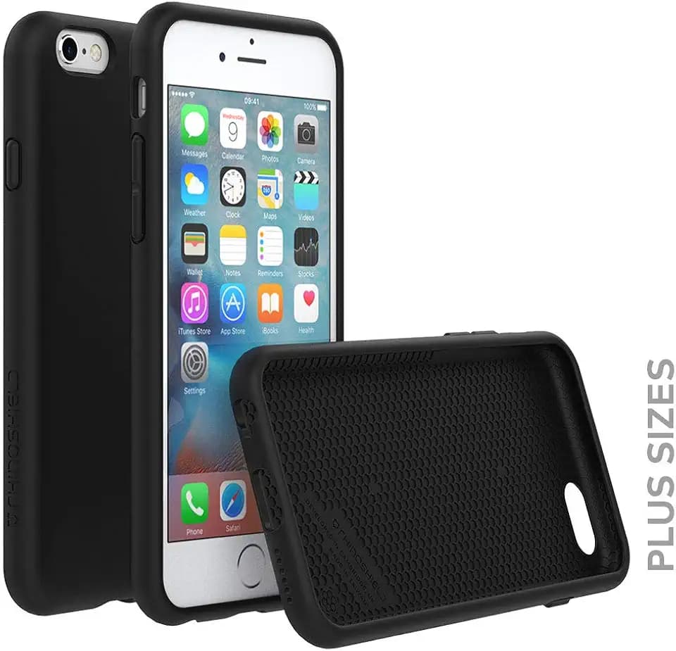 RhinoShield Case kompatibel mit iPhone 6 Plus/iPhone 6s Plus [PlayProof] | Schock Absorbierende Ultradünn Designte Schutzhülle [3,5 Meter Fallschutz] - Robustes Hülle kompatibel mit Apple - Schwarz