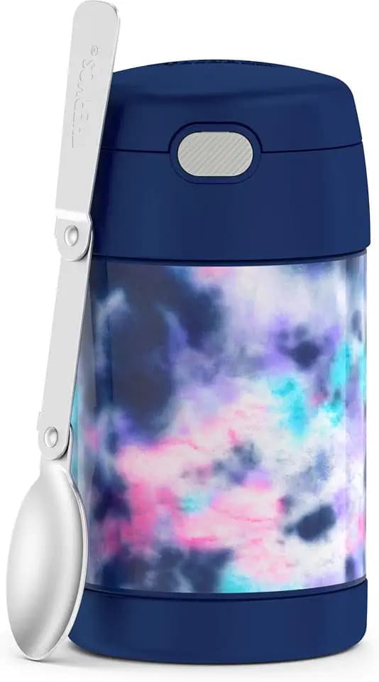 THERMOS FUNTAINER Food Jar with Spoon, 16oz, Tie Dye
