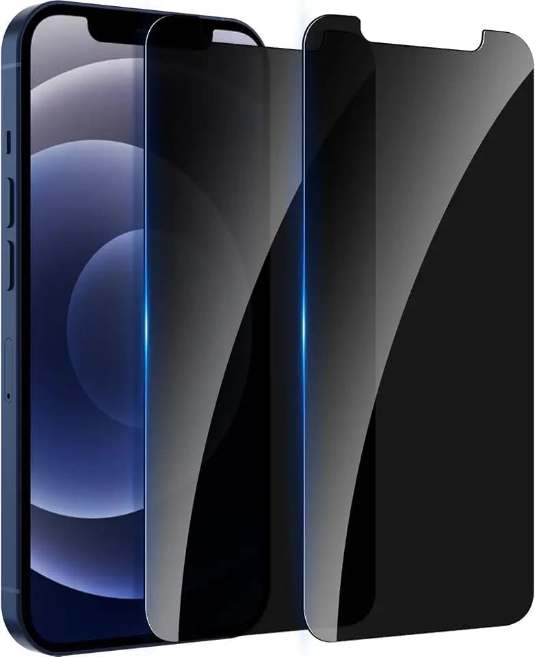 WHPXJY 2 Pack Privacy Screen Protector for iPhone 12/12 Pro 6.1 inch, Anti-Spy Screen Protector Tempered Glass Film Shatterproof/Anti-Scratch/Touch Sensitive/No Air Bubbles/Easy to Install