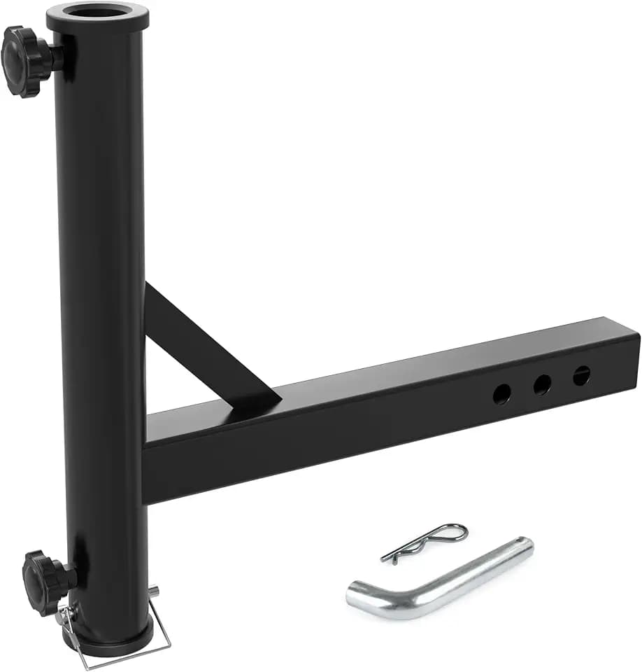 MaxxHaul Hitch Mount Flagpole and Umbrella Holder - 2in Receiver (50240)