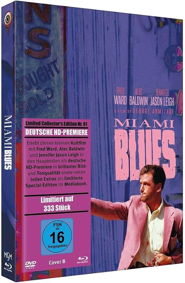 Miami Blues (Limited Collector‘s Edition Nr. 81) (Blu-ray & DVD, Mediabook, Cover B, Limitiert auf 333 Stück)