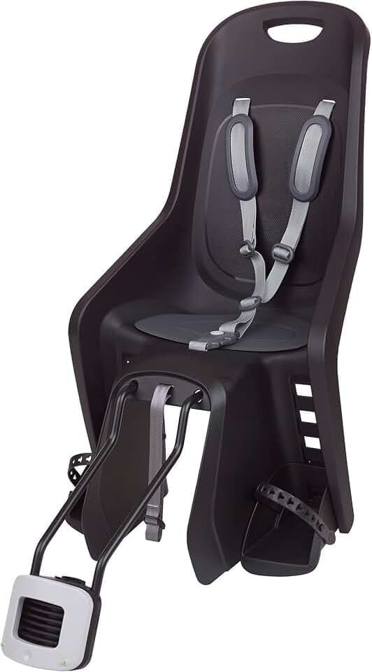 POLISPORT 8406700023 - BUBBLY MAXI PLUS 29" Rücksitz für Fahrräder mit 26'' bis 29'' Rädern geeignet für Kinder mit einem Gewicht von 9 bis 22 kg mit Rahmenverankerung en color Schwarz/Dunkelgrau