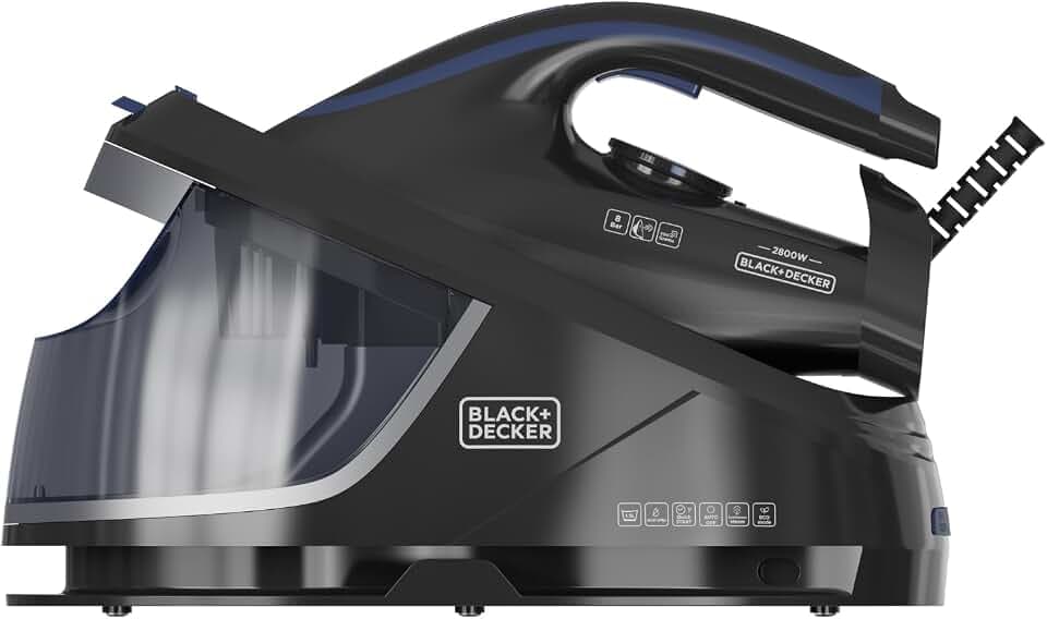 Black+Decker Dampfbügelstation 2800 W, kompakt, 1,5 L Wassertank