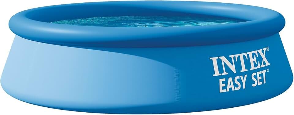 INTEX Easy Set 8ft x 24in Inflatable Ring Above Ground Swimming Pool