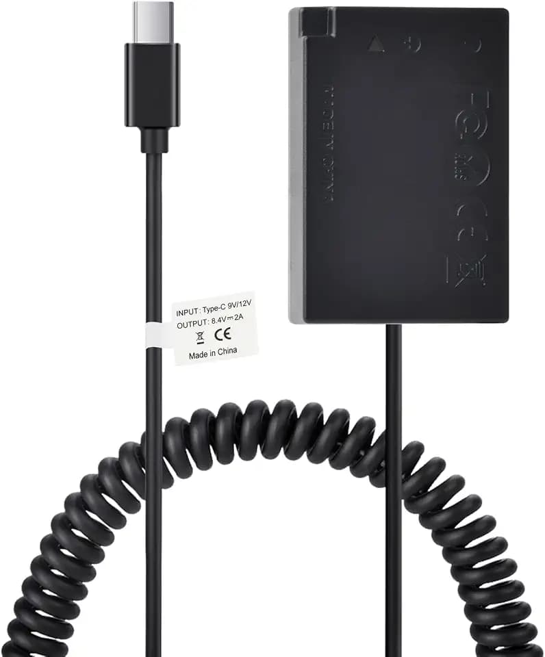 LP-E17 Dummy Akku für Canon EOS RP, R8, R10, R50, M3, M5, M6, M6 Mark II, 750D 760D 8000D 77D 200D 200D II, 250D 800D 850D, Rebel SL3, SL2