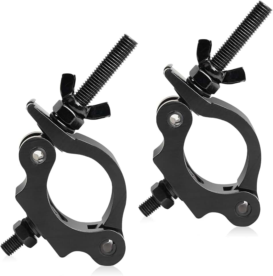 2Pack Truss Clamp Half Coupler 40mm-52mm Traversen Klammern für Bühnenlicht Klemme, Tragkraft 100kg Traverse Klammer Haken Trussaufnehmer für DJ Licht, Truss Schelle Traversen Klemmen O Zwingen