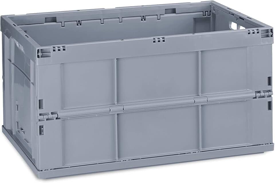 Relaxdays Profi Klappbox, stabil, Gewerbe, hochwertiger Kunststoff, Qualität, 60L, HBT 31,5 x 58,5 x 40 cm, Farbwahl