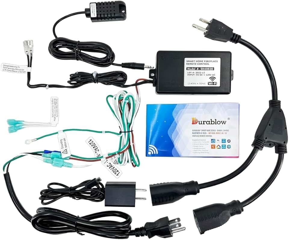 Durablow SH4002D WiFi On/Off Remote Control for Gas Fireplace Valve, Blower