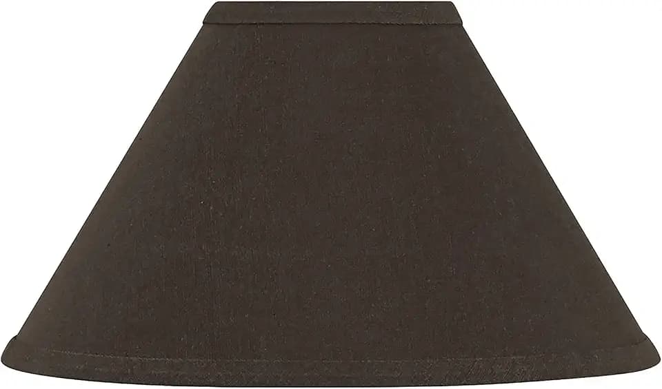 Aspen Creative 58761A Empire Uno Lamp Shade in Dark Brown, 4" Top x 11" Bottom x 7" Slant Height, Slip UNO 33mm