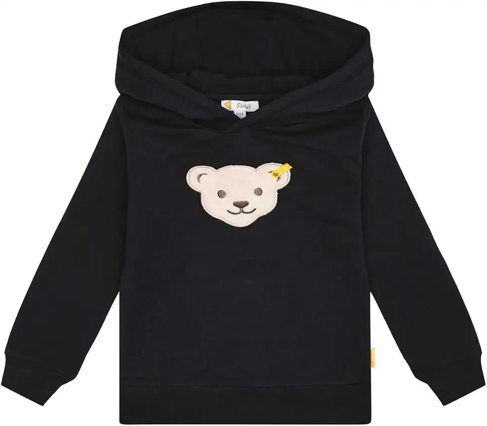 Steiff Jungen Sweatshirt mit Kapuze Teddykopf mit Squeezer Sweatshirt (1er Pack)