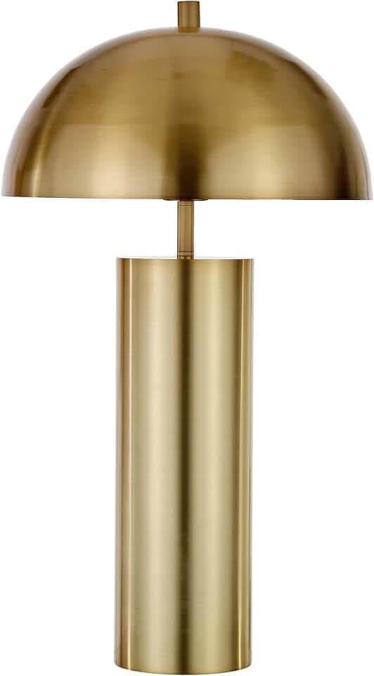 Henn&Hart 27" Modern 1-Light Table Lamp, Gold