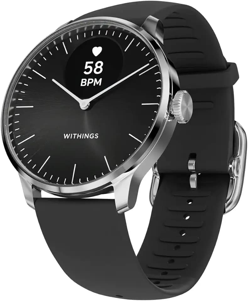 Withings ScanWatch Light - Hybrid Smart Watch, Heart Rate Monitoring, Fitness Tracker, Cycle Tracker, Sleep Monitoring