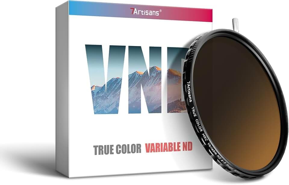 7artisans True Color VND Einstellbarer Neutraldichtefilter 2-5 Stufen/6-9 Stufen einstellbar VND67mm/72mm/77mm/82mm Neutraldichte-Polarisationsfilter für Kameraobjektiv Filmvideofilter Porträt