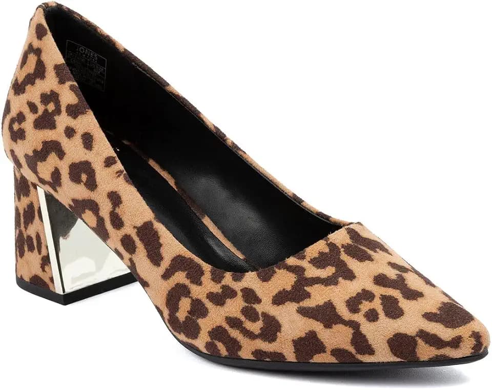Jones New York Women’s Block Heel Pumps – Pointed Toe Slip-On Dress Shoes for Office, Party, and Formal Wear