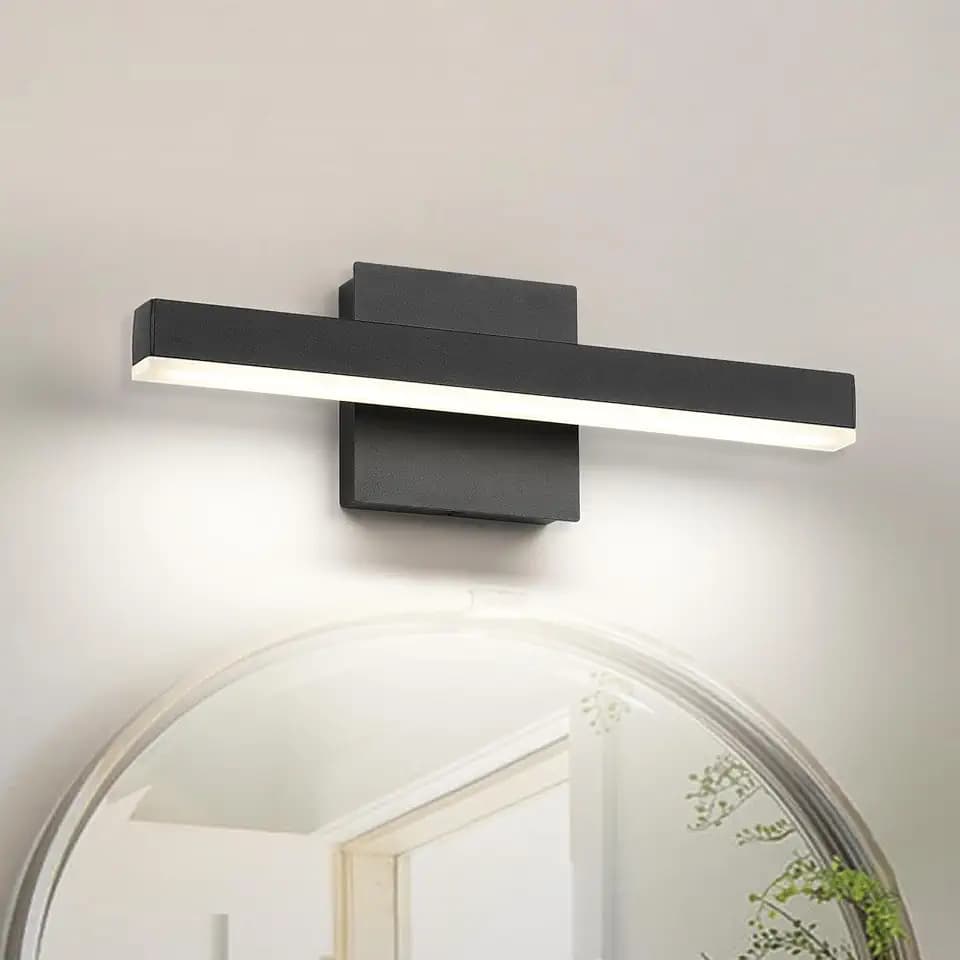 Joossnwell Black Bathroom Vanity Light Fixtures, LED Bathroom Lighting Bar