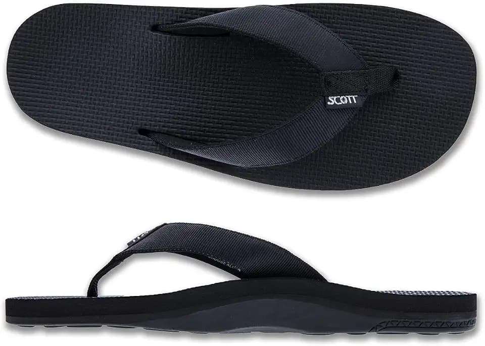 Scott Hawaii Manoa Men's Slipper | All Terrain Tread Design | Arch Support | Neoprene Lined Strap For All Day Comfort | Rugged Hiking Sandal