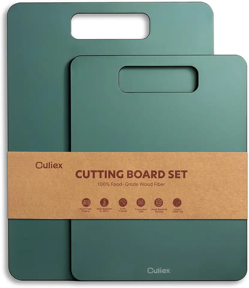 Wood Fiber Cutting Board Set of 2, Dishwasher Safe, Non-Toxic, BPA-Free