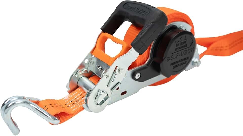 Automatikspanngurt DoMatik 35, mit Ratsche und Profilhaken, 5 m Länge, Orange