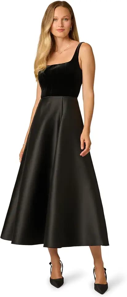 Adrianna Papell Sleeveless Tea Length Dress
