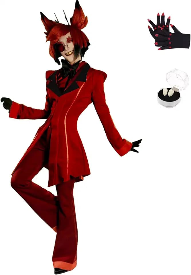SHIKI Anime Hazbim Hotel Charlie Morningstar Cosplay Costume Charlotte Alastor Red Jacke Uniform Suit Halloween Outfit