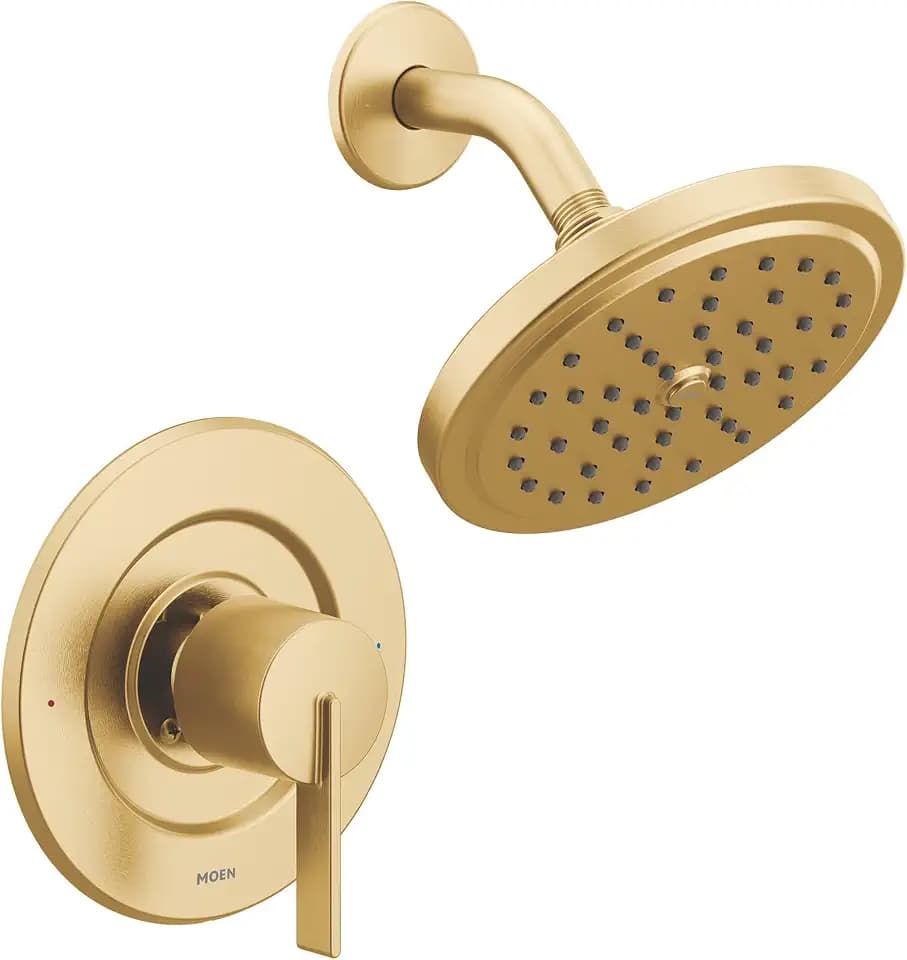 Moen Cia Eco-Performance Rain Shower Faucet Trim Kit with Wide Showerhead and Handle, Posi-Temp Valve Required, T2262EPBG