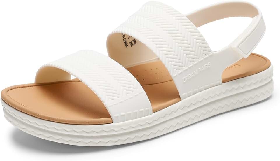 DREAM PAIRS Damen Wasser Sandalen Bequeme Flache Strand Plattform Elegante Sommer Gehschuhe