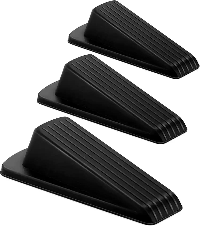 Crosize 3 Pack Door Stoppers, Rubber Door Stoppers for Bottom of Door