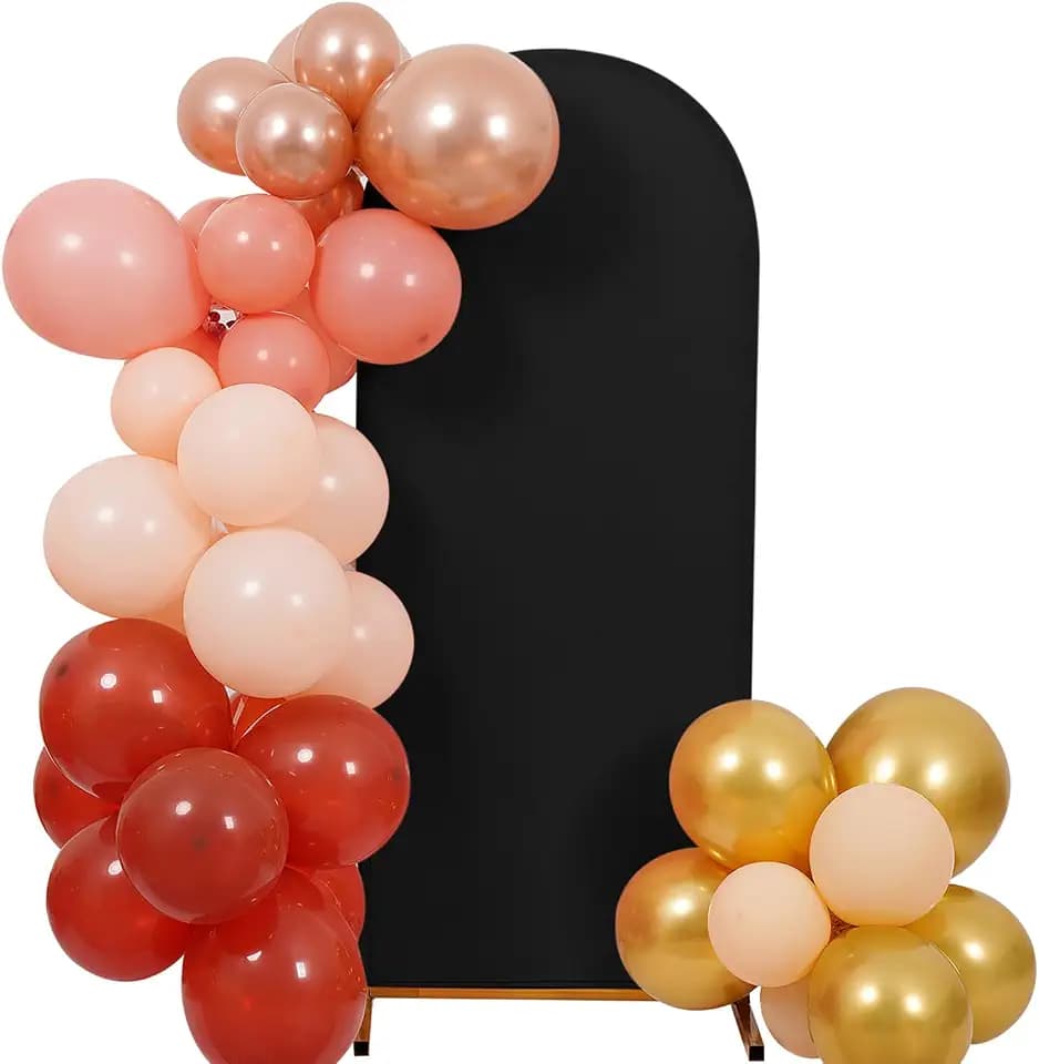 Peomeise 6FT Wedding Arch Cover，Black Arch Backdrop Cover Stretchy Spandex Backdrop Stand Covers for Birthday Party Ceremony Banquet Decor(72" L x 31.2" W)