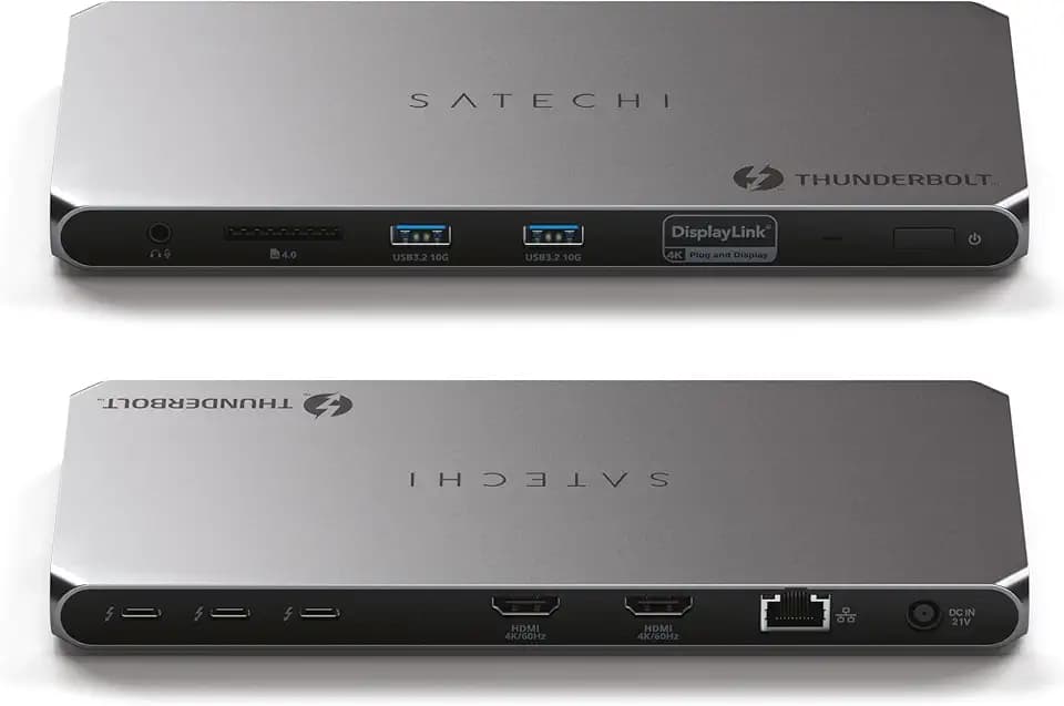 SATECHI Thunderbolt 4 Dock, 4 Displays 4K@60 Hz, PD 96 W