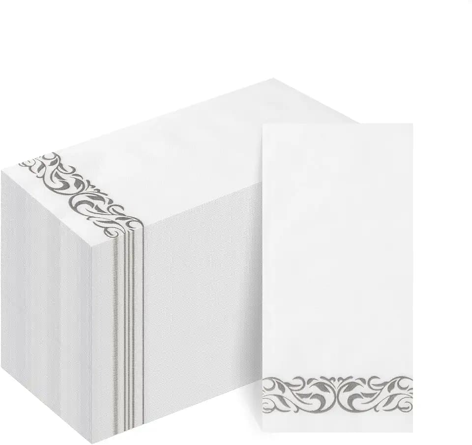 Goodluck 100-Pack Linen-Feel Disposable Guest Towels – Soft and Absorbent