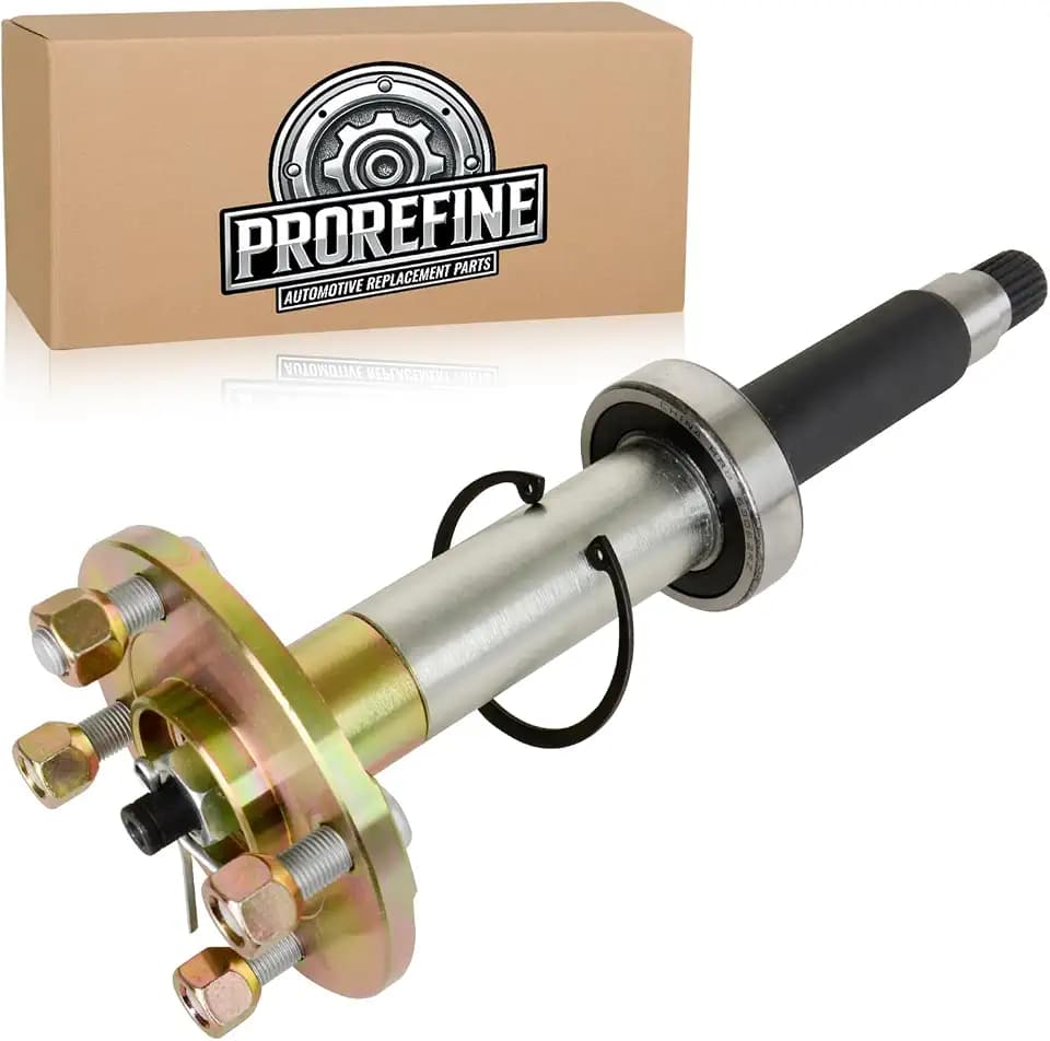 Upgraded Rear Axle Assembly Compatible with Yamaha G29 Electric Golf Cart 2007-2016 Replace JW2-G6520-01 JW2-G6520-00 JW2G652001 JW2G652000 Left Driver Side Axle Assembly