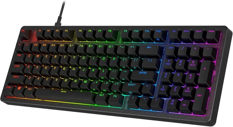 HyperX Origins 2 1800 – Gaming Keyboard, PC, Swappable Housing, Hotswap Switches, High Profile, 1800 Layout, 8k Polling, Adjustable Angle, Mechanical Switches