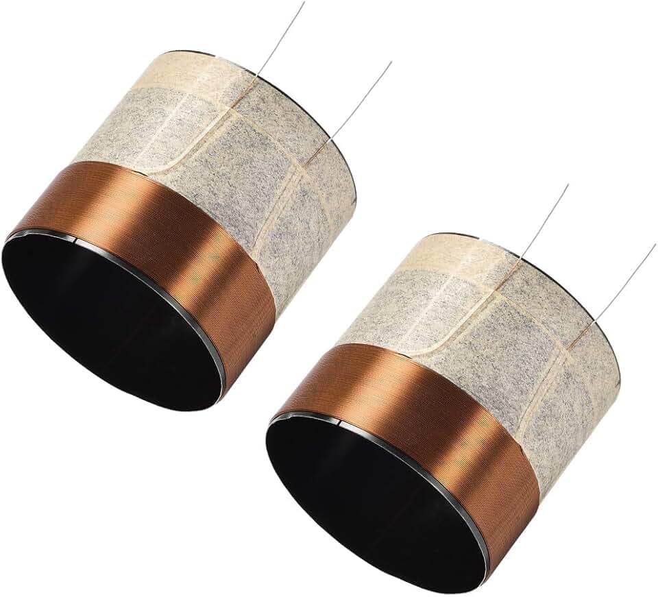 uxcell 2pcs 51.5mm 2" Woofer Voice Coil 2 Layers Round Copper Wire