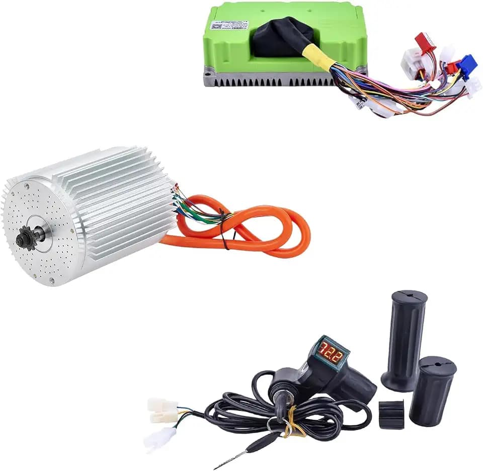 Kunray 72V 3000W Electric DC Motor Kit,72V Controller, Half Twist Throttle
