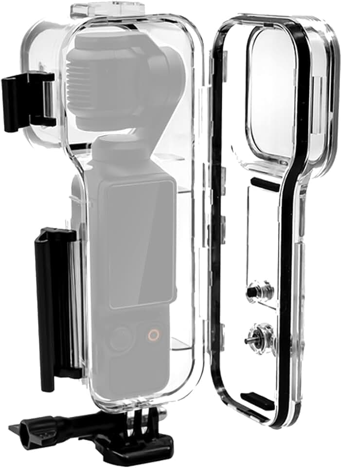 PULUZ 45M/1,47FT Tauchgehäuse für DJI Osmo Pocket 3 Unterwasser-Wasserdichtes Gehäuse für Osmo Pocket 3 Action-Kamera Schutzhülle Zubehör für Tauchen Surfen Schwimmen Skifahren