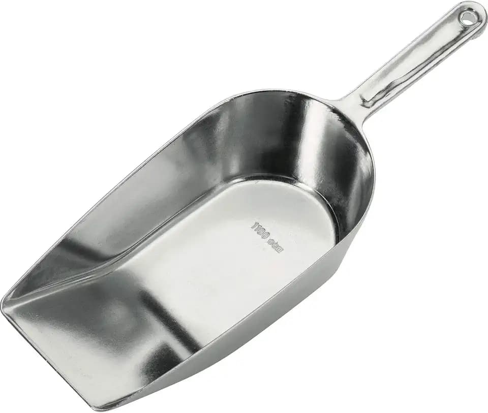 Westmark Back-/Abwiege-/Abfüllschaufel, Füllvolumen: 1100 ml (ca. 1000 g Mehl), Aluminium, Hygia, Silber, 91812291, Aluminum