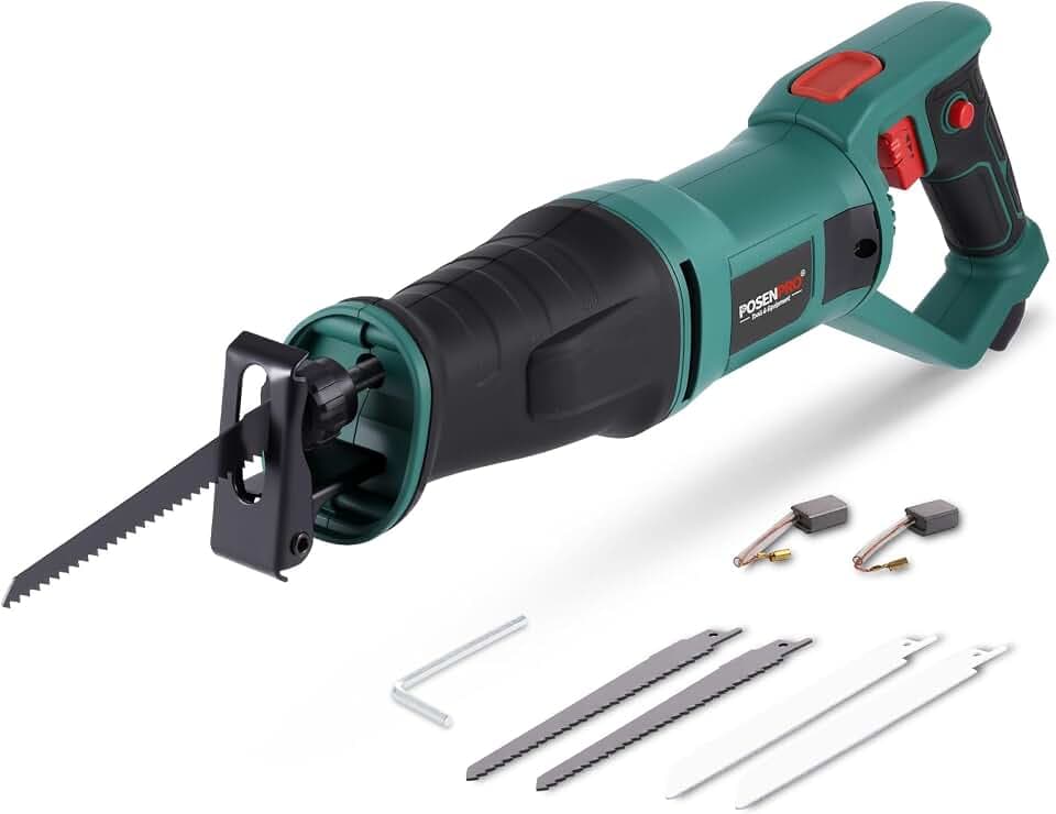 POSENPRO Säbelsäge 750 W, 20 mm Hublänge, bis 115 mm Schnitttiefe, 2800 SPM